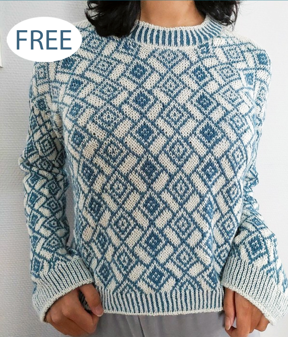 Free Azulejo Sweater Knitting Pattern