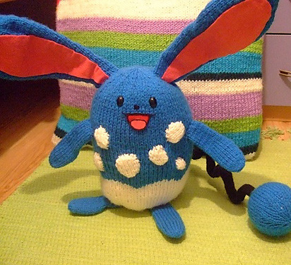 Free knitting pattern for Pokemon - Azumarill