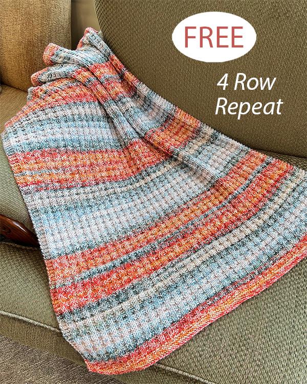 Free Knitting Pattern B200 Textured Baby Blanket