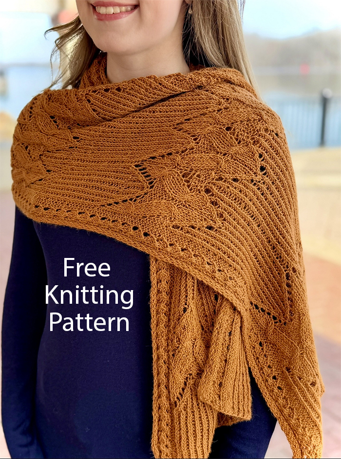 Free B205 Copper Island Wrap Knitting Pattern