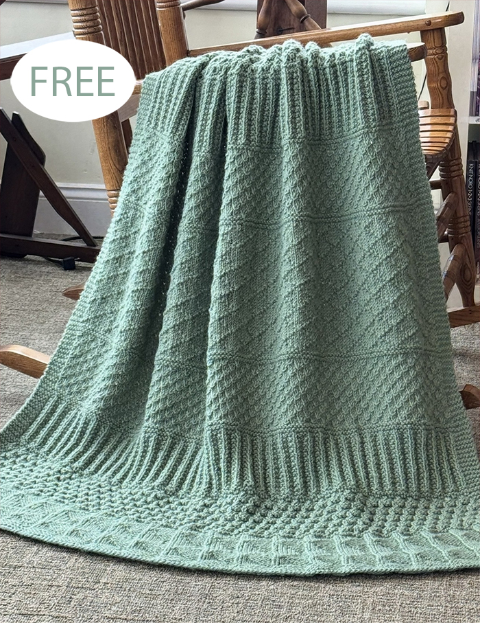 Free Gansey Sampler Blanket Knitting Pattern