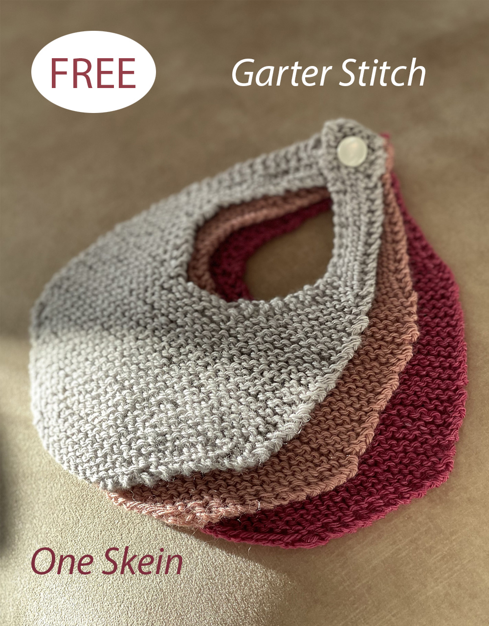 Free Knitting Pattern Garter Stitch Babete Bib