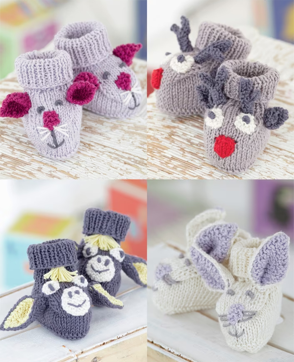 Babies Bootees Knitting Pattern