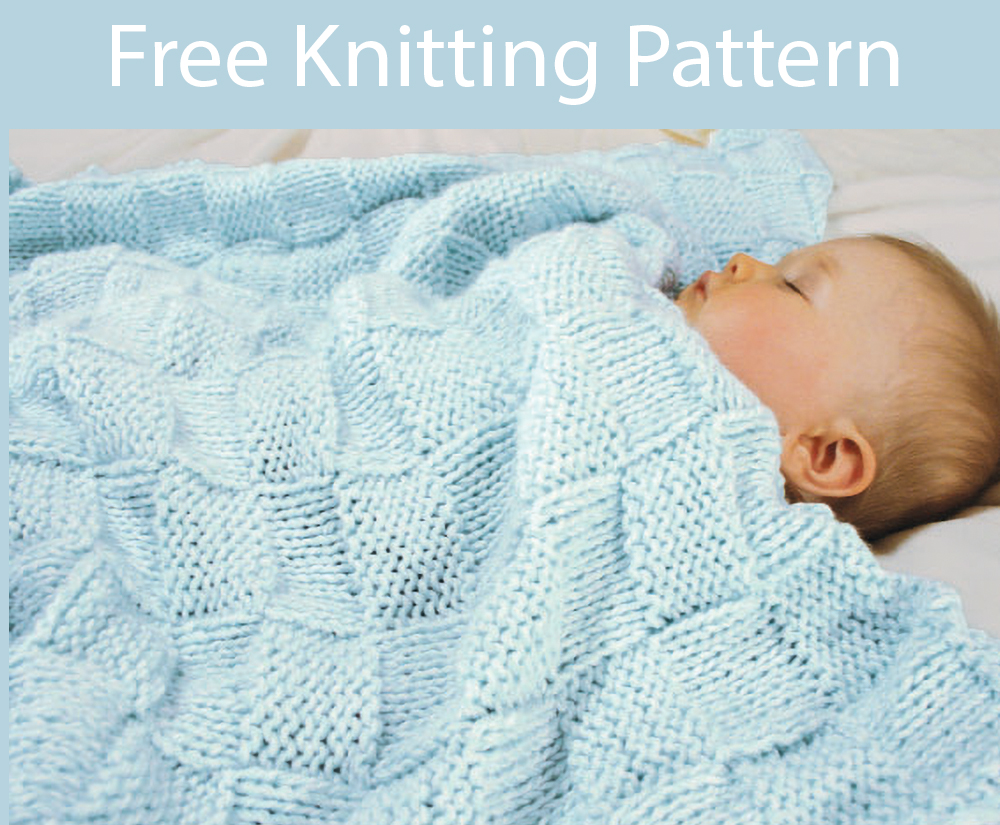 Free Easy Baby Basketweave Blanket Knitting Pattern