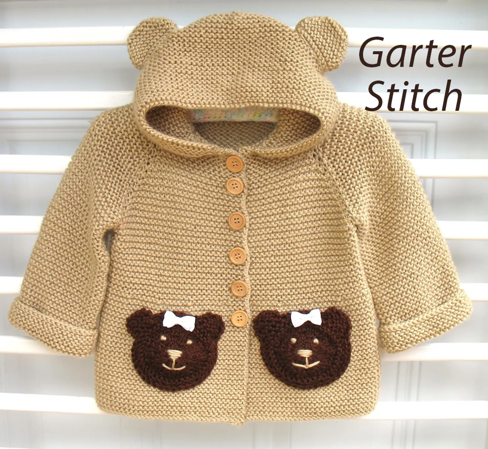 Baby Bear Hoodie Knitting Pattern