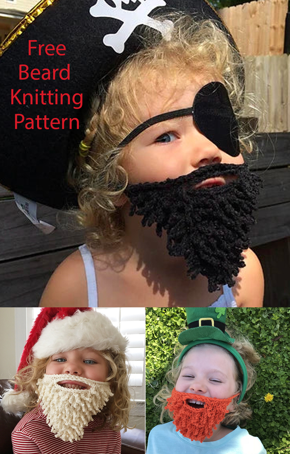 Free World Beard Day Pirates Baby Beard Knitting Pattern