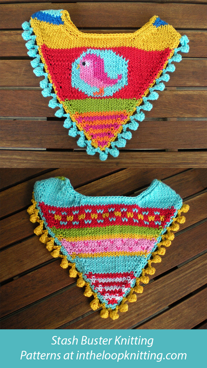 Baby Bandanas or Bibs Knitting Pattern Stash Buster