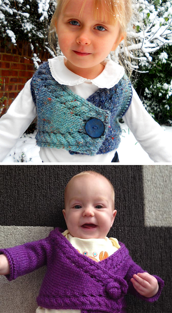 Baby shrug hotsell knitting pattern