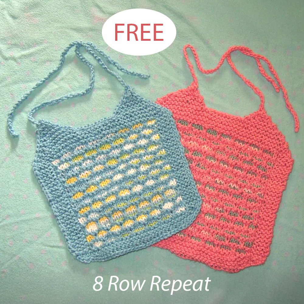 Free Baby Bricks Bib Knitting Pattern