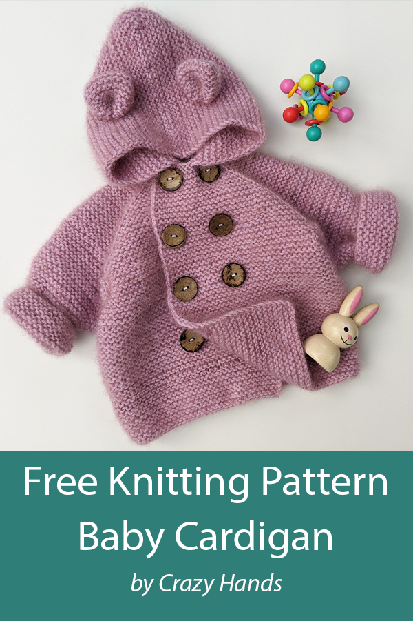 Baby Cardigan Hoodie Knitting Pattern