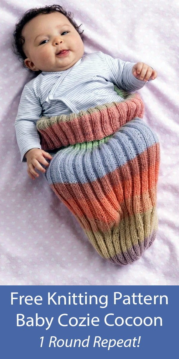 Free Baby Knitting Pattern Baby Cozie Cocoon One Skein