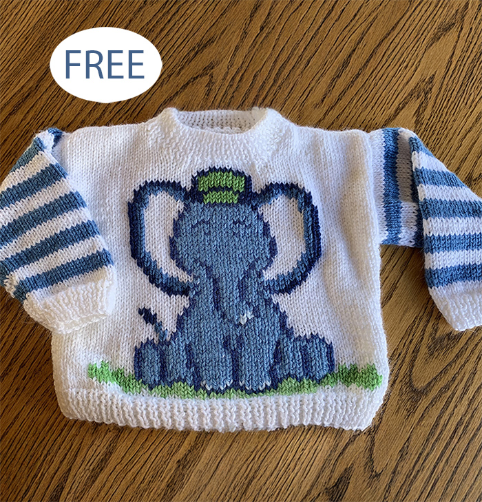 Free Sweater Knitting Pattern Baby Elephant Sweater