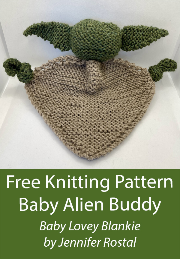 Free Knitting Pattern Baby Green Alien Buddy The Child Baby Yoda Grogu Lovey