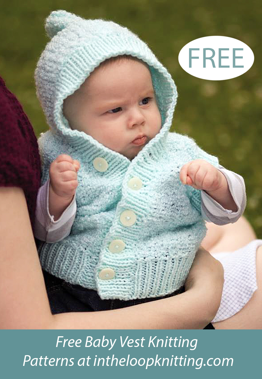 Free Baby Hooded Vest Knitting Patterns