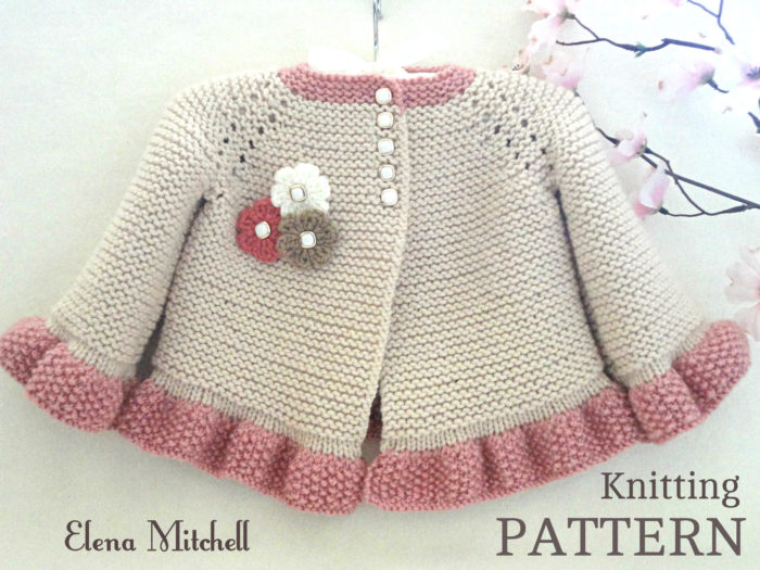 Knitting Pattern for Garter Stitch Baby Jacket
