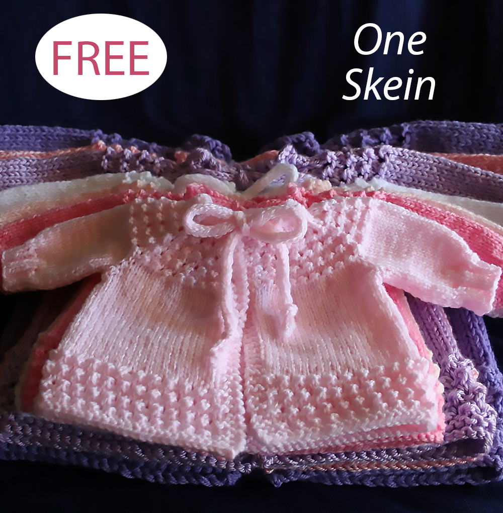 Free One Skein Baby Jiffy Knit Sweater Knitting Pattern
