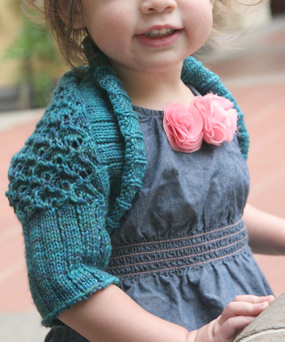 Free Knitting Pattern for Baby Lace Shrug