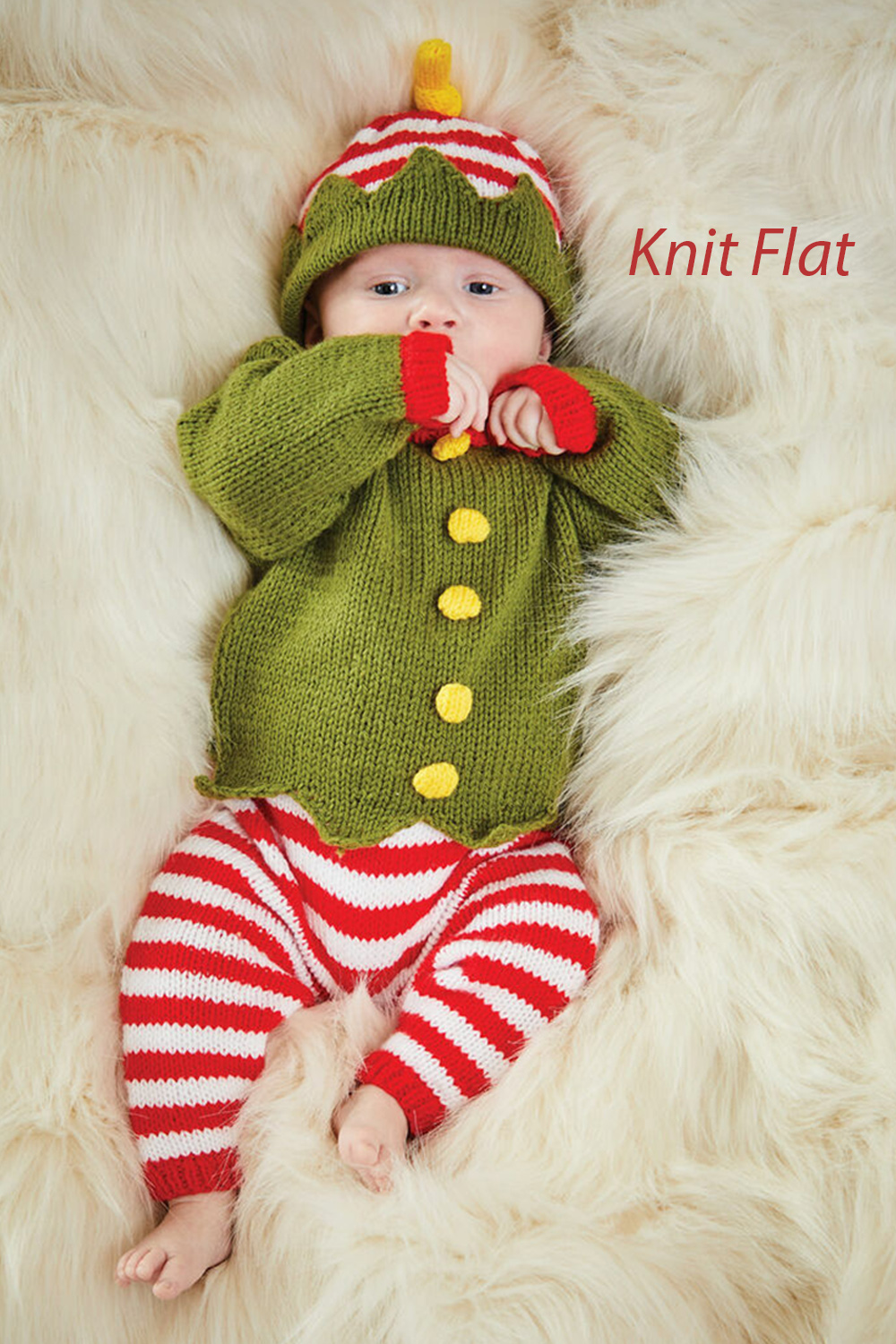 Baby Little Elf Outfit Knitting Pattern