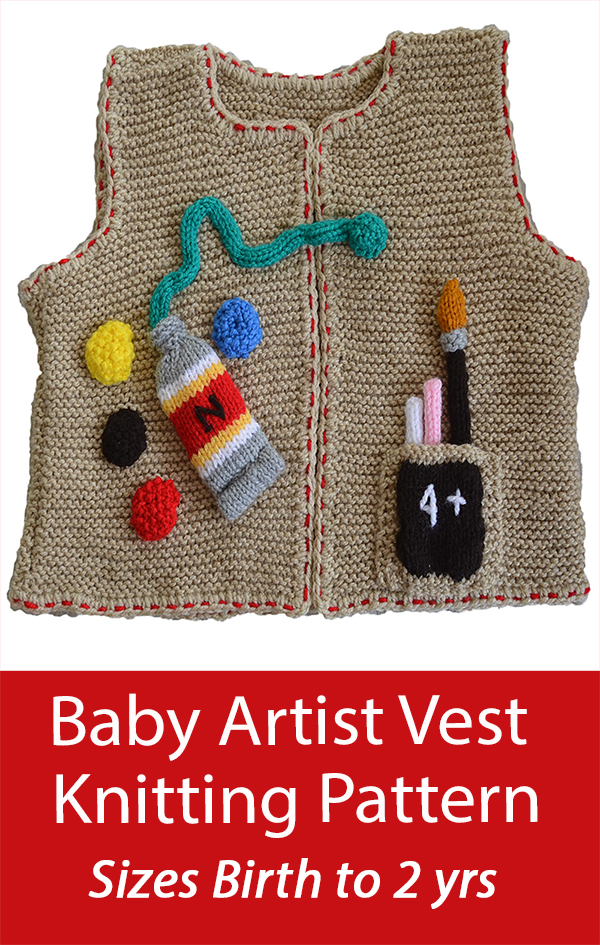 Baby Artist Vest Knitting Pattern Baby Pinafore Vest I want to Create