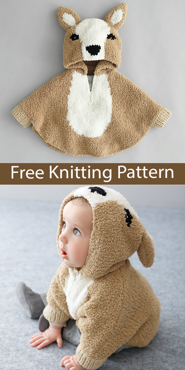 Baby Poncho Free Knitting Pattern
