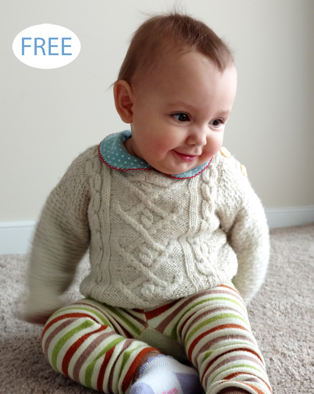 Free Baby Poonam Sweater Knitting Pattern