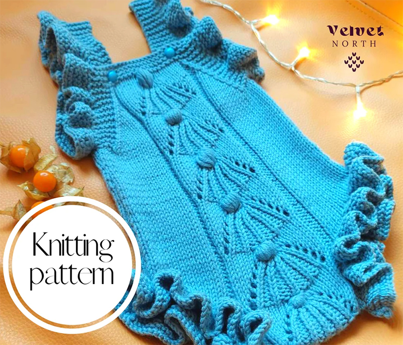 Baby Girl Romper Knitting Pattern