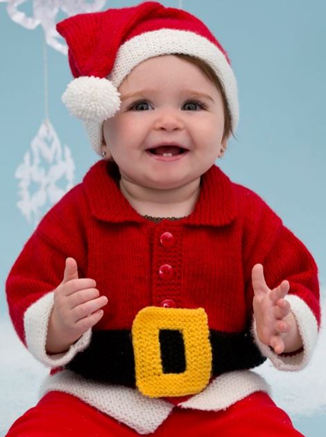 Free Knitting Pattern for Santa Baby Suit