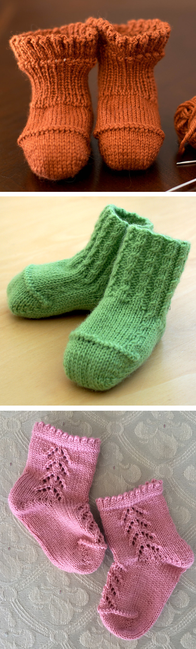 free baby socks knitting pattern 2 needles