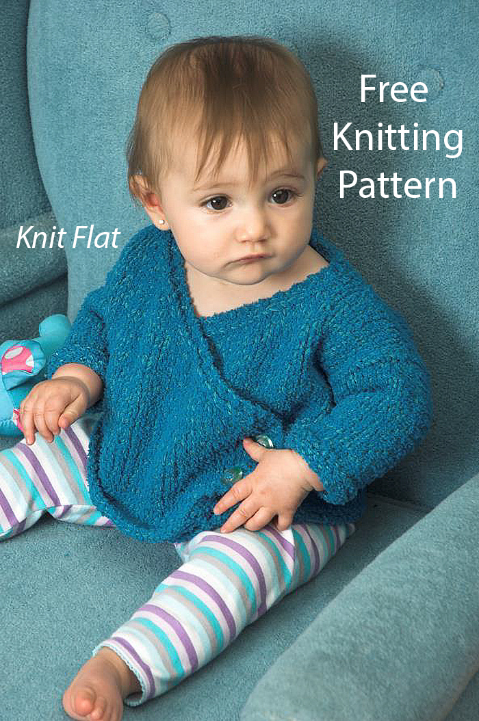 Baby Surplice Cardigan Knitting Pattern 