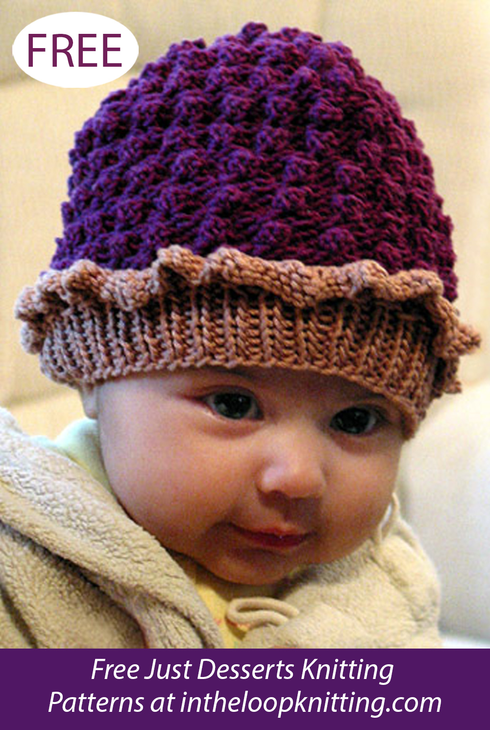 Free Baby Hat Knitting Pattern Baby Tart Hat