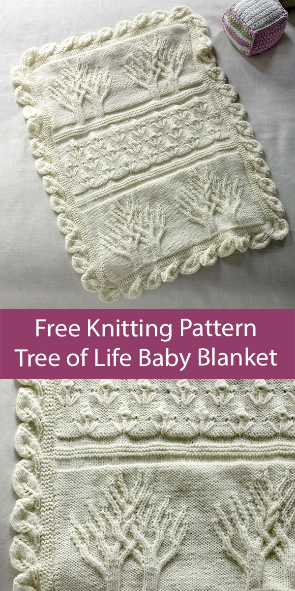Baby Blanket Free Knitting Pattern Tree of Life Baby Throw