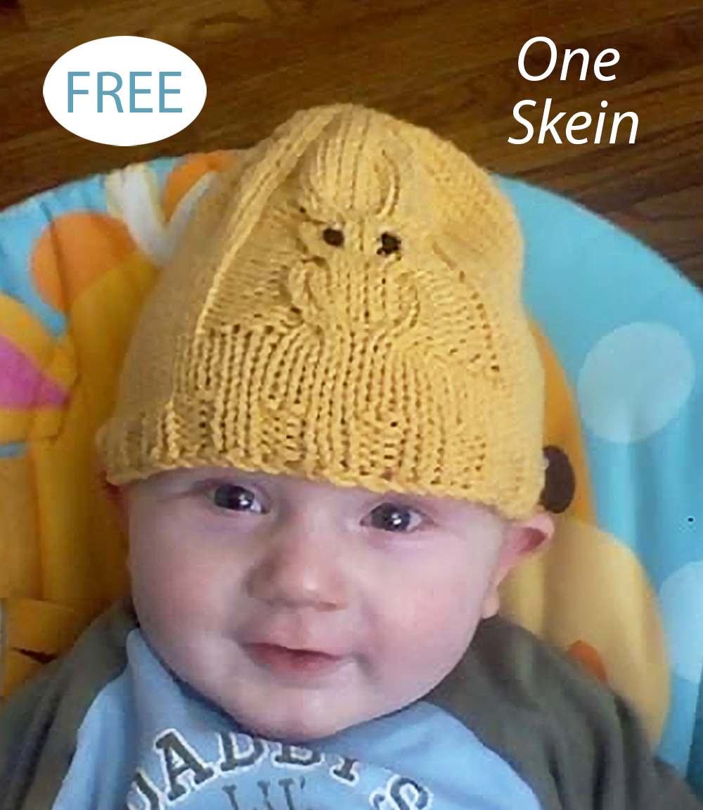Free One Skein Baby Who Hat Knitting Pattern