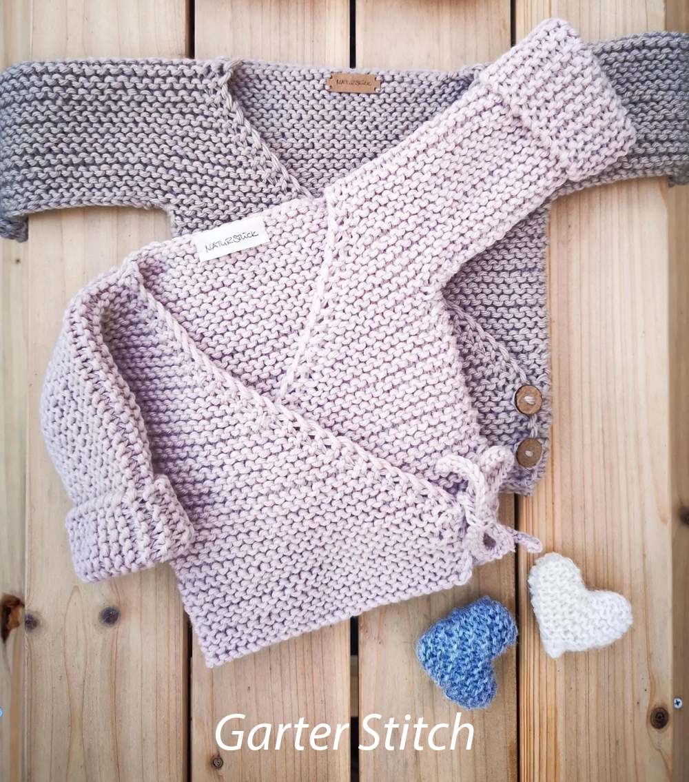 Baby Wrap Over Cardigan Knitting Pattern