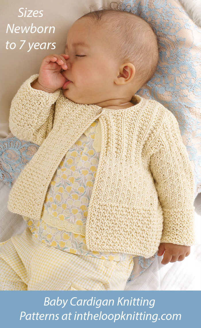 Knitting Pattern for Snuggly Texture Baby Cardigan