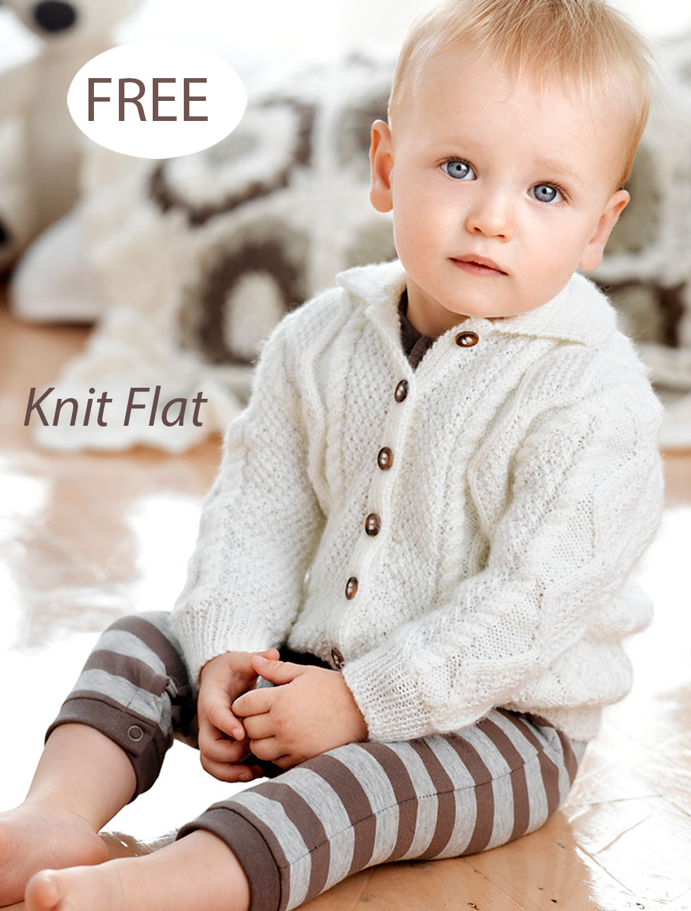 Baby's Aran Jacket Cardigan Free Knitting Pattern