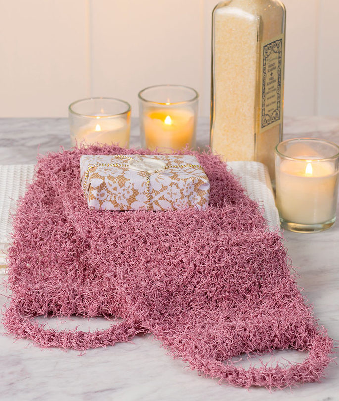 Free Knitting Pattern for Back Scrubber