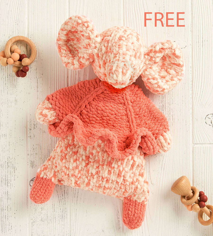 Free Ballerina Elephant Rag Doll Knitting Pattern