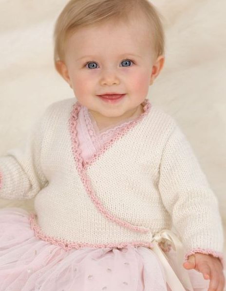 Free Knitting Pattern for Baby Ballerina Wrap