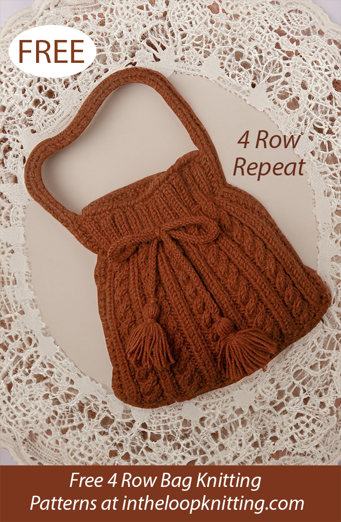 Balme Bag Free Knitting Pattern 4 Row Repeat