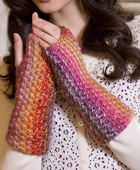 Free knitting pattern for Bamboo Stitch Wristers