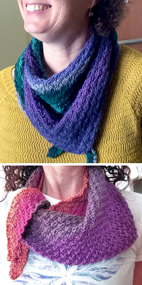 Free Knitting Pattern for 1 Row Repeat Easy Bandito Scarf