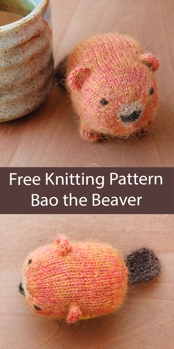 Free Beaver Knitting Pattern Bao the Beaver Toy