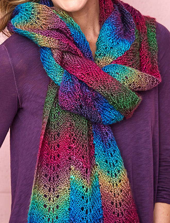 Free Knitting Pattern for Bargello Scarf