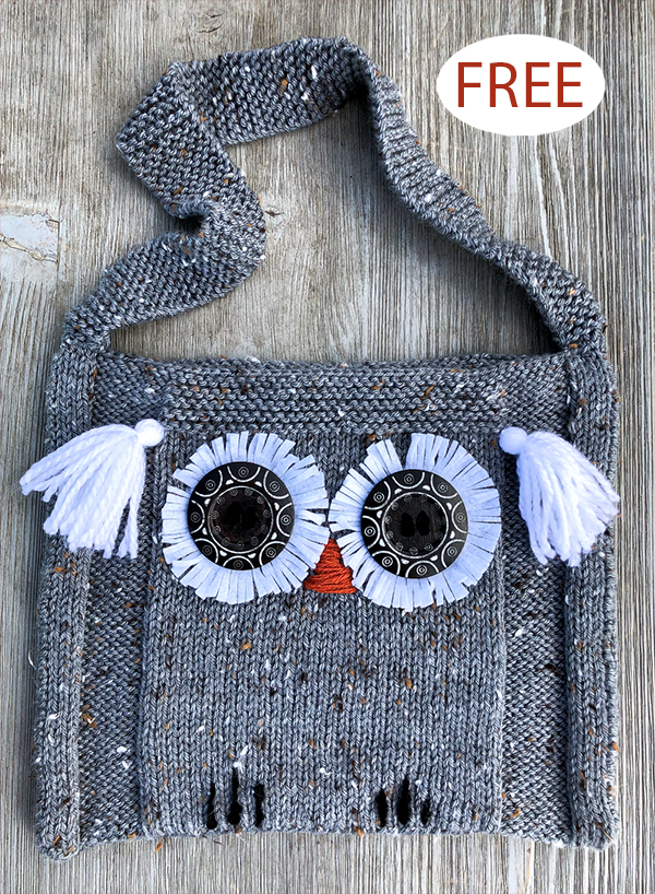 Free Barn Owl Bag Knitting Pattern