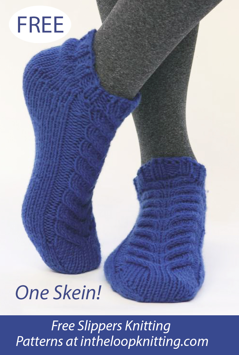 Free One Skein Baronial Slipper Socks Knitting Pattern