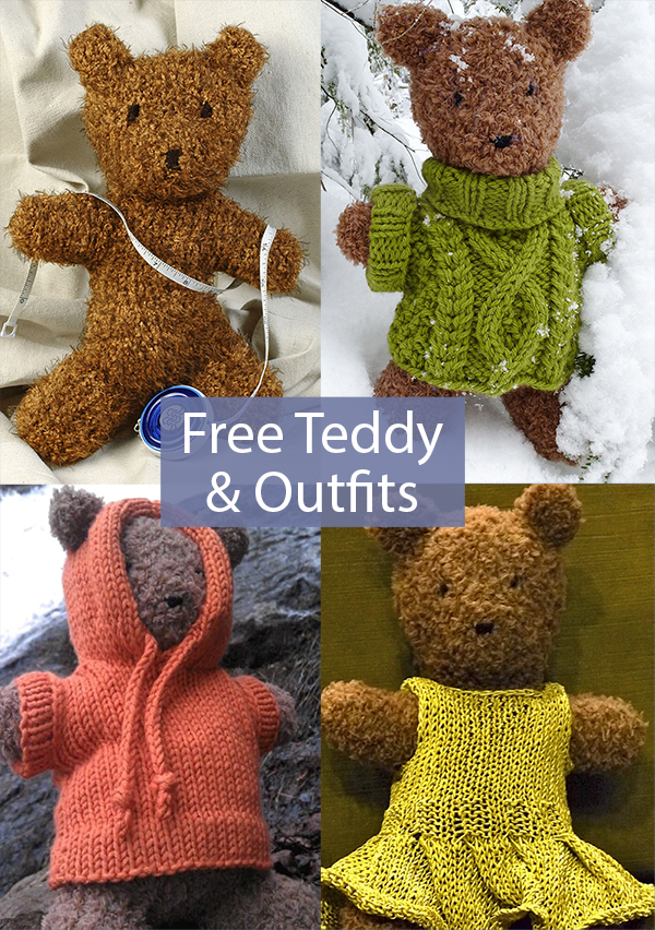 Free Barrison Bear Bear with Outfits Knitting Pattern