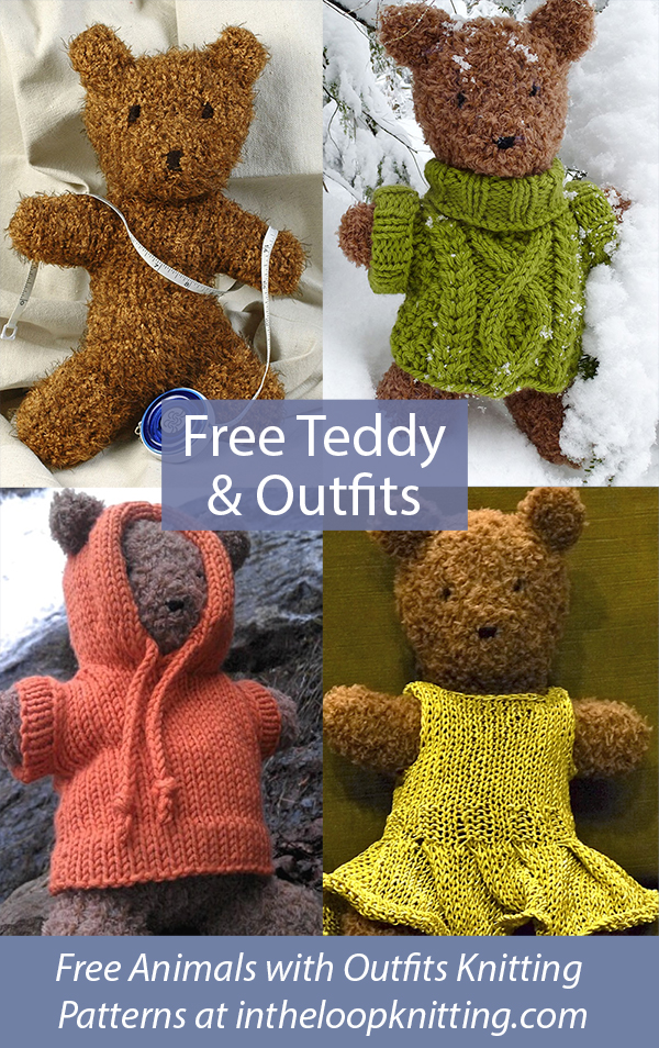 Free Barrison Bear Bear with Outfits Knitting Pattern