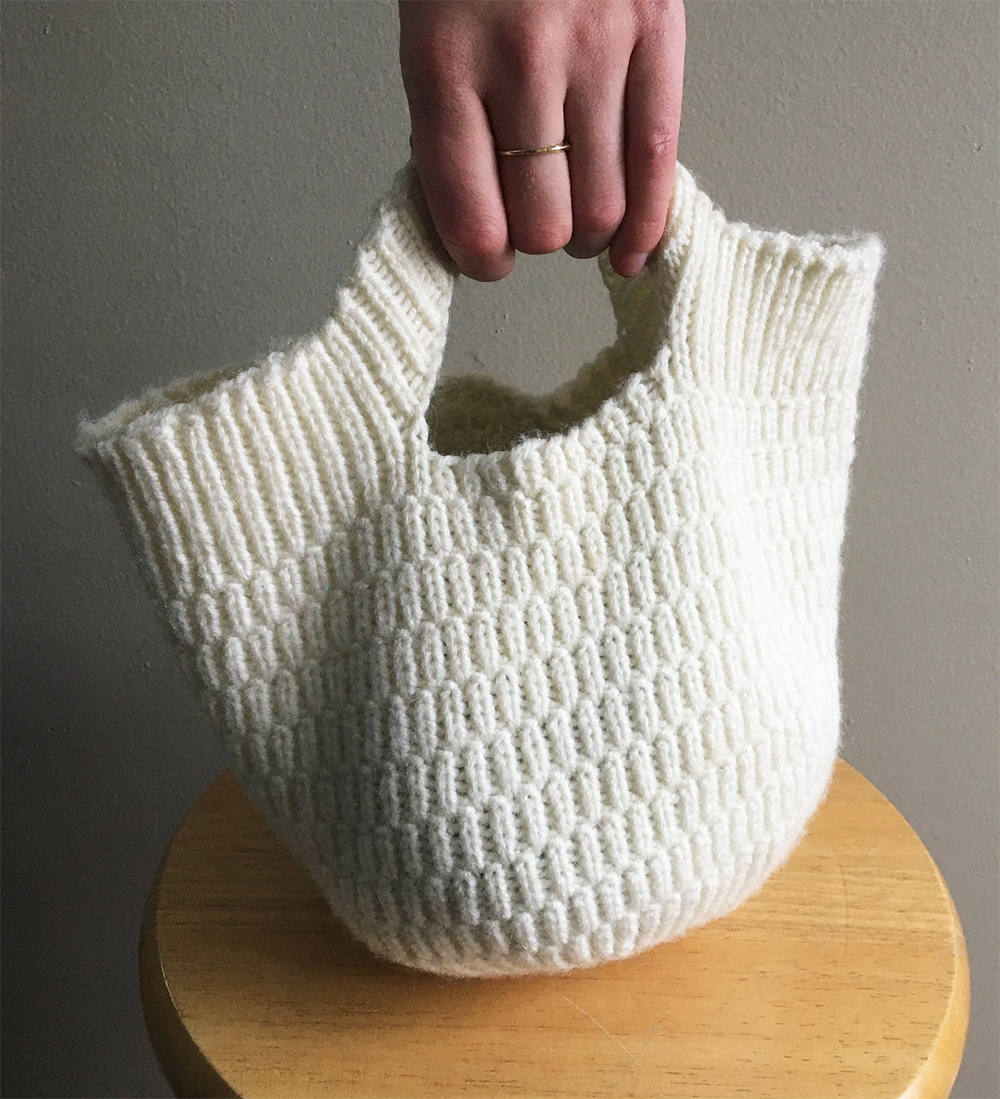 Basket Bag Knitting Pattern