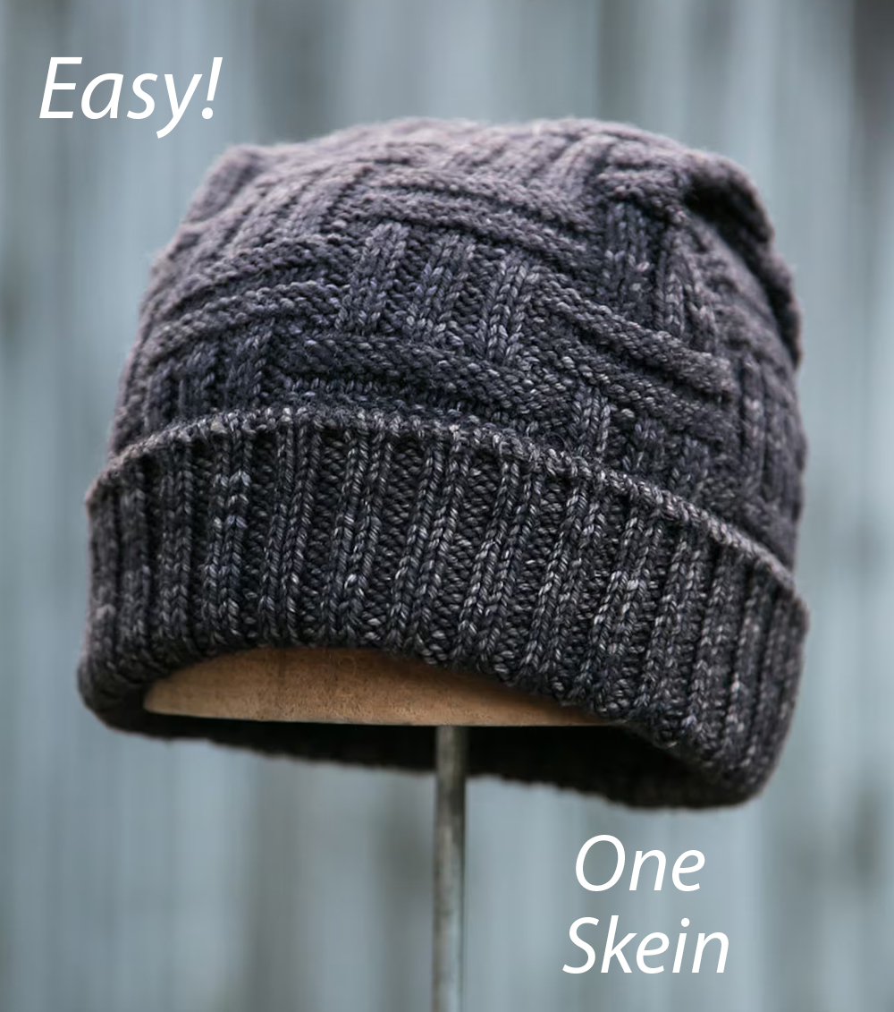 Easy Basketcase Hat Knitting Pattern