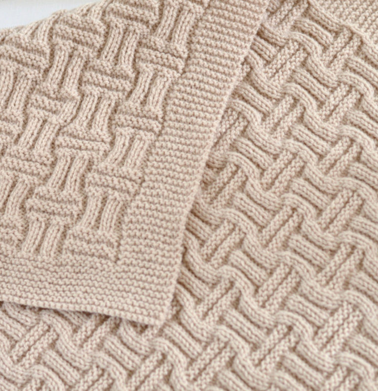 Knitting Pattern Easy Basketweave Baby Blanket